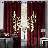 Velvet Curtains Butterfly ( EMB Golden ) H