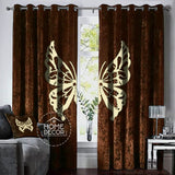 Velvet Curtains Butterfly ( EMB Golden ) G
