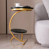 Luxury 2 Shelf Curved Creative Coffee Table