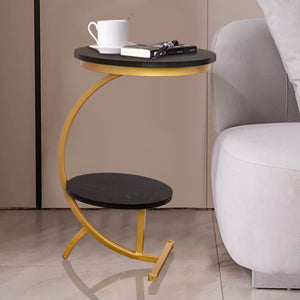 Luxury 2 Shelf Curved Creative Coffee Table
