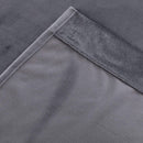 Pieces of Plain Velvet Curtain Grey with 2 belts