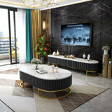 Black side Creative Style Luxury Center Table & TV Combination Complete Living Room Floor Furniture Simple Modern Tea Table
