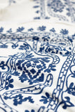 Blue & white Luxury Embroidered 8 pcs Duvet set