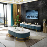 Blue Side Creative Style Luxury Center Table & TV Combination Complete Living Room Floor Furniture Simple Modern Tea Table