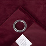 Pieces of Plain Velvet Curtain Maroon with 2 belts