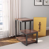 Wooden End Table 3-Tier Chair Side Table
