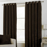 2 Pieces of Plain  Velvet Chocolate Curtain with 2 belts
